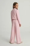 dívčí komplet Emi růžový styling, kompletní outfit pro slavnostní příležitosti, růžové oblečení pro dívky, elegantní dětská móda