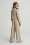 slavnostní dívčí komplet, sako a kalhoty pro dívky, dívčí oblečení ZOYA Fashion, elegantní dívčí komplet emi – sako a kalhoty béžová, detail