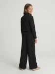 slavnostní dívčí komplet, sako a kalhoty pro dívky, dívčí oblečení ZOYA Fashion, elegantní dívčí komplet emi – sako a kalhoty černá, styling